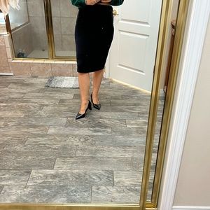 Navy Blue Loft Pencil Skirt